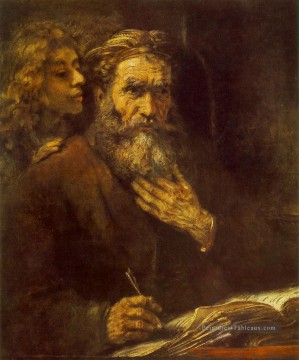 Évangéliste Matthew portrait Rembrandt Peinture à l'huile